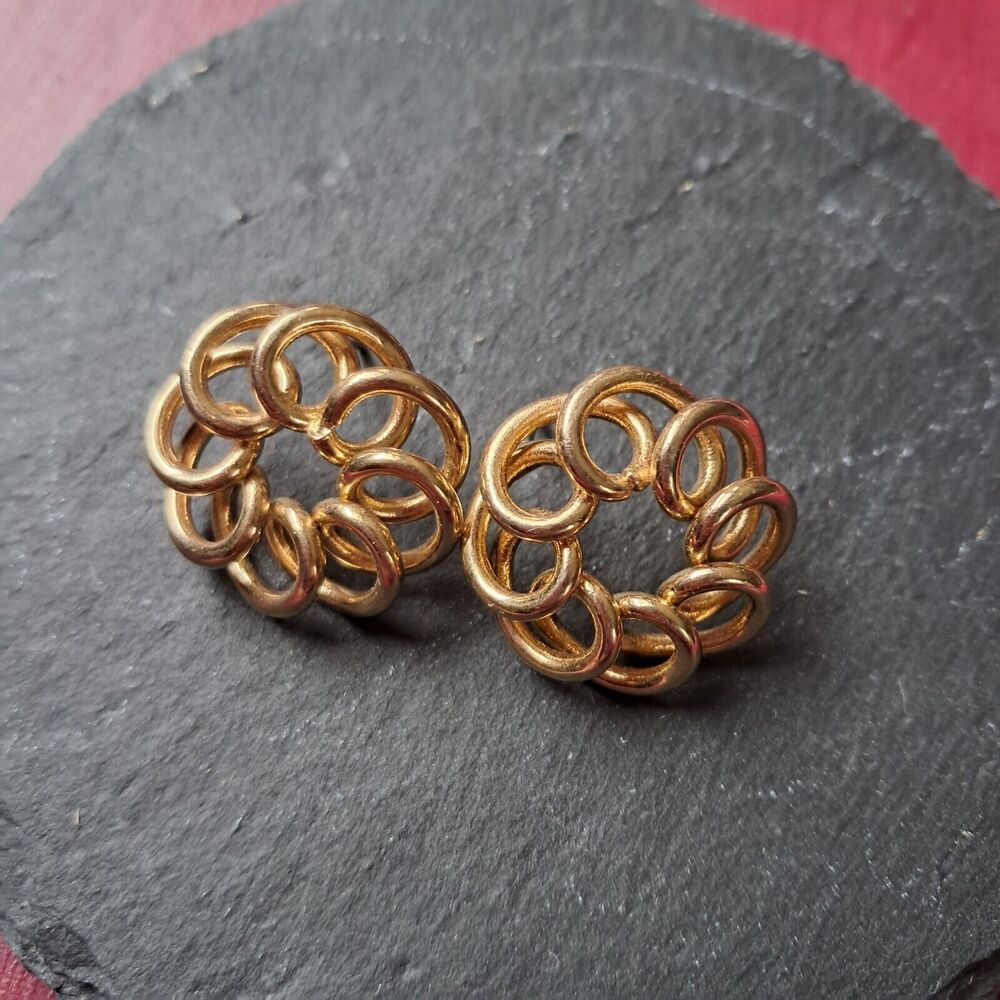 Goldtone Loopy Circle Earrings